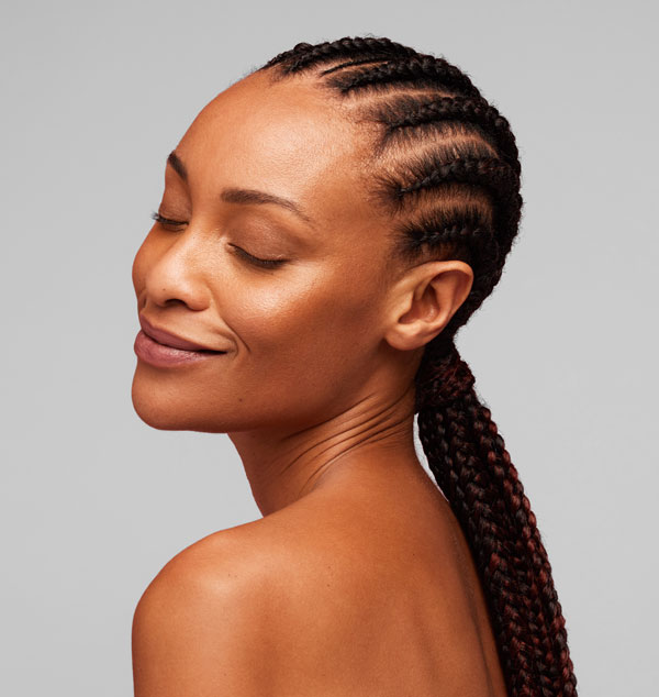 Woman with braided hair